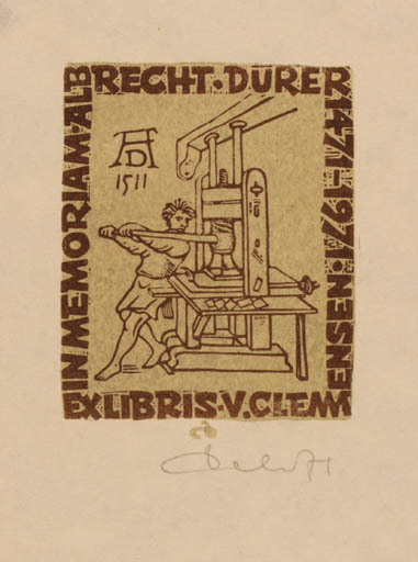 Exlibris by Zbigniew Dolatowski from Poland for Vagn Åge Clemmensen - Printing technique 