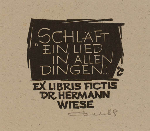 Exlibris by Zbigniew Dolatowski from Poland for ? ? - Text/Writing 