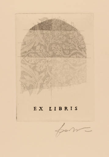 Exlibris by Carlo Barbero from Italy for Avanti Lettera - Ornament 