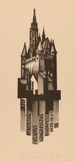 Exlibris by Anatolij Kalaschnikow from Russia for I Pzeis - City Exlibris Congress Church 