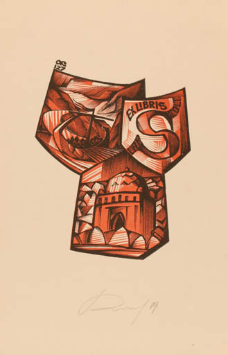 Exlibris by Anatolij Kalaschnikow from Russia for Lars C. Stolt - 