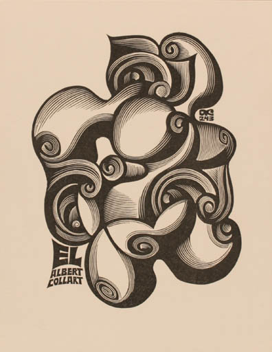 Exlibris by Anatolij Kalaschnikow from Russia for Albert Collart - Abstract 