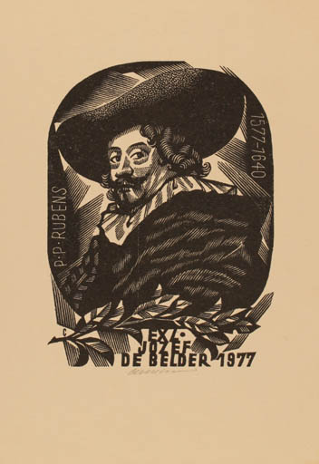 Exlibris by Vojtech Cinybulk from Czech Republic for Josef De Belder - Portrait 