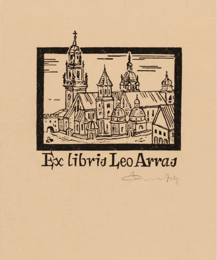 Exlibris by Zbigniew Dolatowski from Poland for Leo Arras - Church 