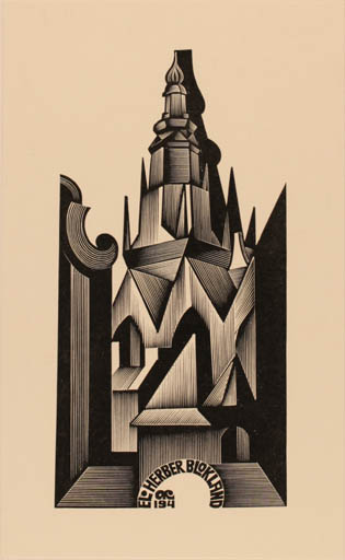 Exlibris by Anatolij Kalaschnikow from Russia for Herber Blokland - Church 