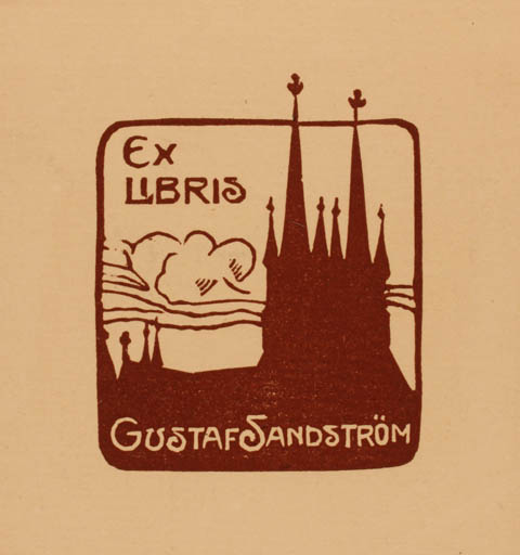 Exlibris by Gustaf Sandström from Sweden for Gustaf Sandström - Church 