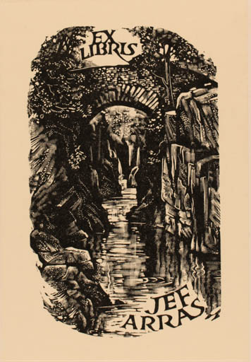 Exlibris by Leslie Benenson from Great Britain for Jef Arras - Scenery/Landscape 