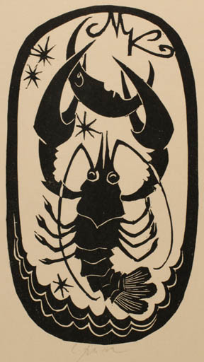 Exlibris by Ladislav Rusek from Czech Republic for ? M. K. - Fauna 