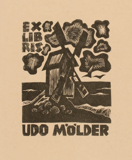 Exlibris by Jüri Päri from Estonia for Udo Mölder - Mill 