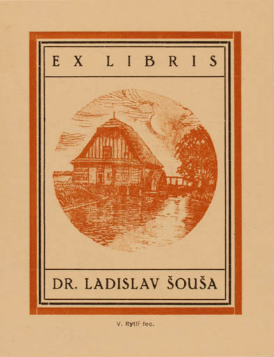 Exlibris by Vaclav Rytir from Czech Republic for Ladislav Dr. Sousa - Mill 