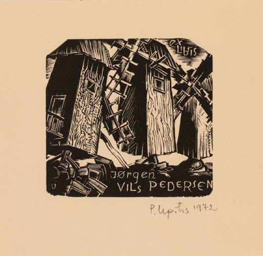 Exlibris by Peteris Upitis from Latvia for Jørgen Vils Pedersen - Mill 