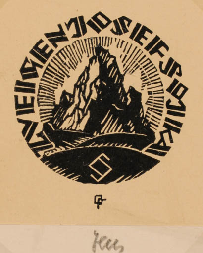 Exlibris by Otto Feil from Austria for Zveigen Josef Sojika - Mountain 