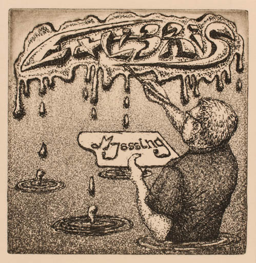 Exlibris by Mogens Jessing from Denmark for Mogens Jessing - Working Hobby Man 