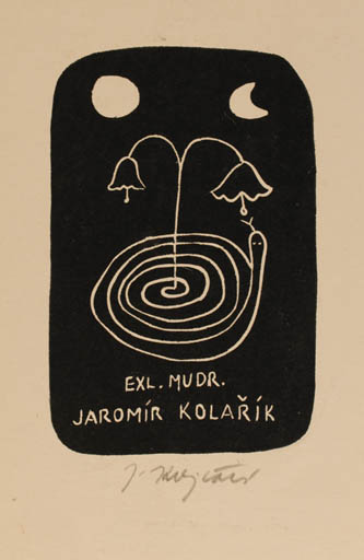 Exlibris by Jana Krejcova from Czechoslovakia for Jaromir Kolarik - 