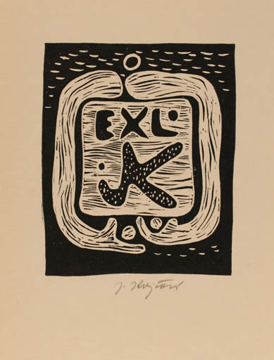 Exlibris by Jana Krejcova from Czechoslovakia for Jana Krejcova - 