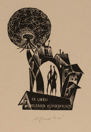 Exlibris by Anna Grmelova from Czech Republic for Helenka Klinkovska - 