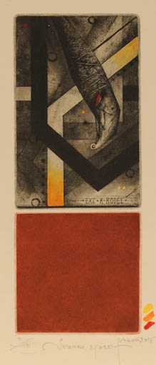 Exlibris by Zdenek Bugan from Slovak Republic for Klaus Rödel - Abstract 