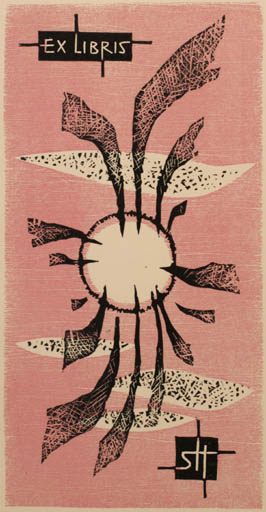 Exlibris by Ladislav Rusek from Czech Republic for ? S. H. - Sun 