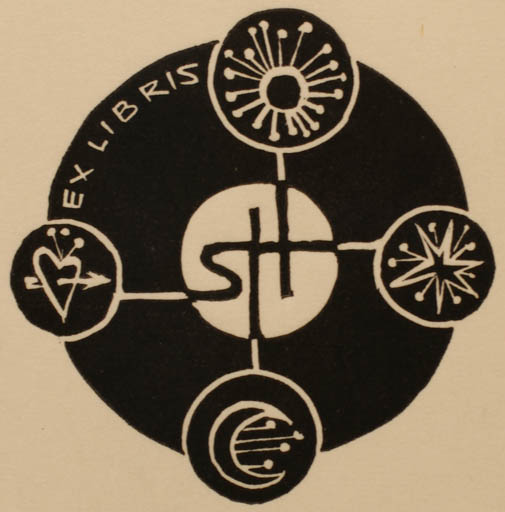 Exlibris by Ladislav Rusek from Czech Republic for ? S. H. - Cosmos 