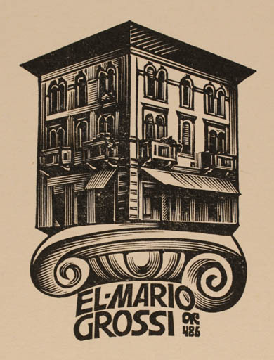 Exlibris by Anatolij Kalaschnikow from Russia for El-Mario Grossi - 