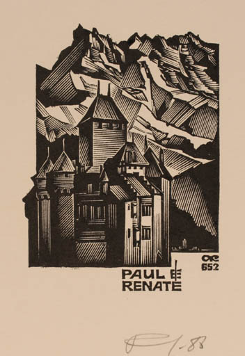 Exlibris by Anatolij Kalaschnikow from Russia for Paul & Renate Woudhuÿsen - Scenery/Landscape 