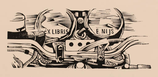 Exlibris by Emil Hoorne from Belgium for Etienne Nijs - 