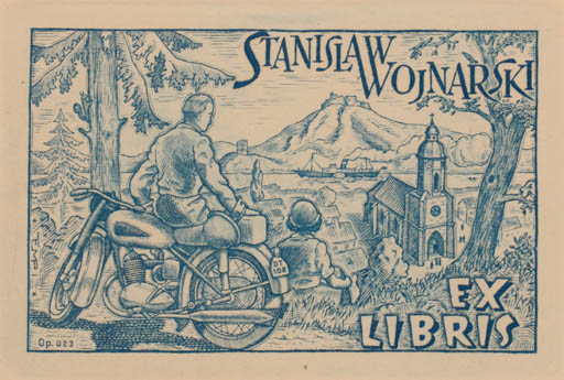 Exlibris by Istvan Tempinszky from Hungary for Stanislaw Wojnarski - 