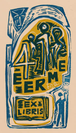 Exlibris by Abel Lee from Canada for Emil Eerme - Abstract 