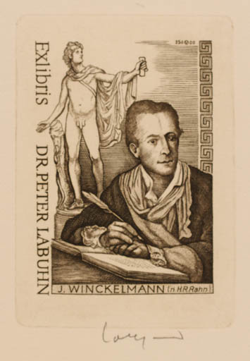 Exlibris by Oswin Volkamer from Germany for Dr. Peter Labuhn - Portrait 