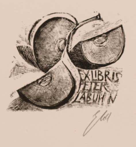 Exlibris by Eva Albrecht from Germany for Dr. Peter Labuhn - 