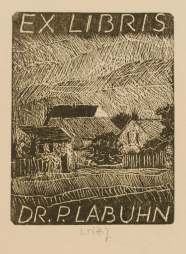 Exlibris by W Wittig from Germany for Dr. Peter Labuhn - Scenery/Landscape 