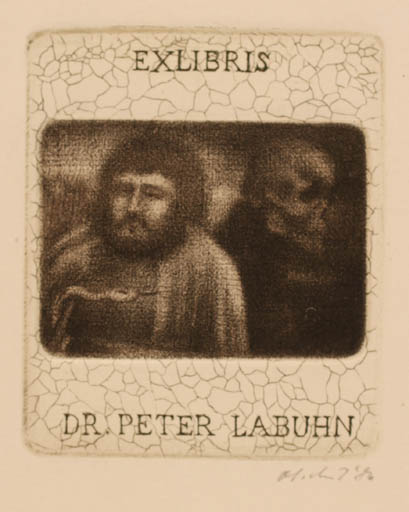 Exlibris by Detlef Olschewski from Germany for Dr. Peter Labuhn - Man 