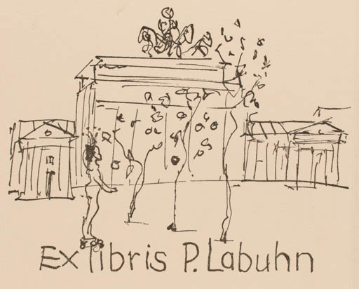 Exlibris by Dieter Goltzsche from Germany for Dr. Peter Labuhn - Architecture 