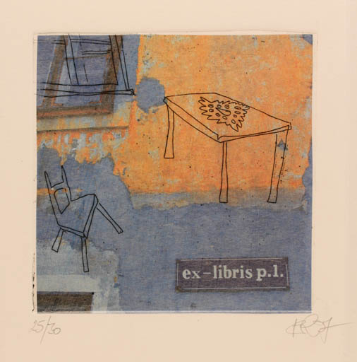 Exlibris by K Riha from Austria for Dr. Peter Labuhn - Interior 