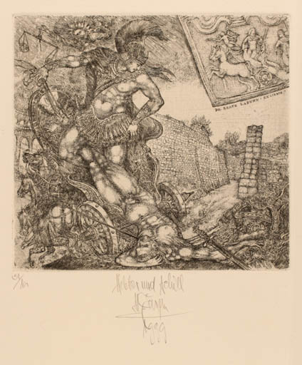 Exlibris by Harry Jürgens from Germany for Dr. Peter Labuhn - Mythology 