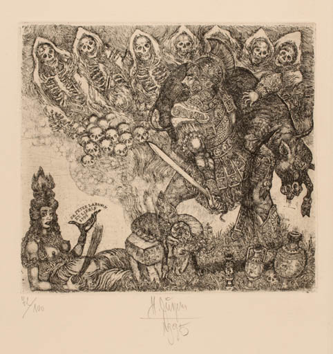 Exlibris by Harry Jürgens from Germany for Dr. Peter Labuhn - Mythology 