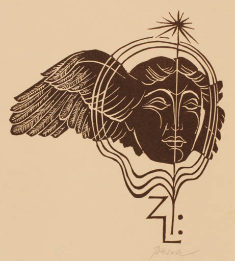 Exlibris by Ladislav Rusek from Czech Republic for ? Z. L. - Hermes Mythology Portrait 