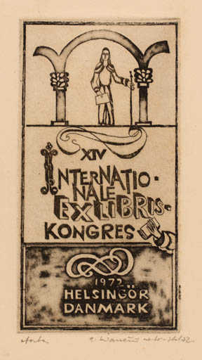 Exlibris by Elvyra Katalina Kriauciunaite from Lithuania for ? ? - Exlibris Congress 