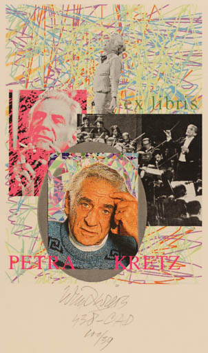 Exlibris by Wim Zwiers from Netherland for ? ? - Music Portrait 