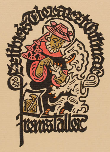 Exlibris by Hermann Huffert from Germany for Ottmar Premstaller - Medicine 