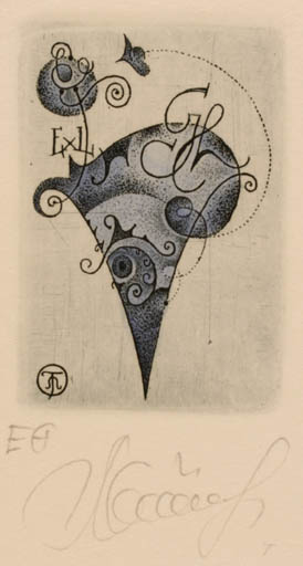 Exlibris by Galina Lwowa from Belorussia for Galina Lwowa - Abstract 