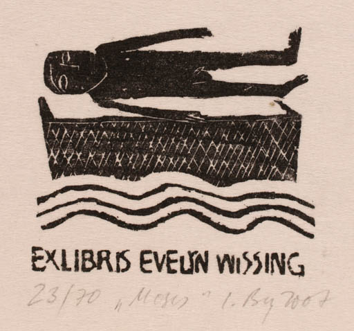 Exlibris by Claudia Berg from Germany for Evelyn Wissing - Religion 