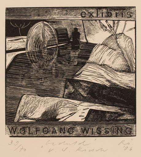 Exlibris by Irina Rössler from Germany for Wolfgang Wissing - Art 