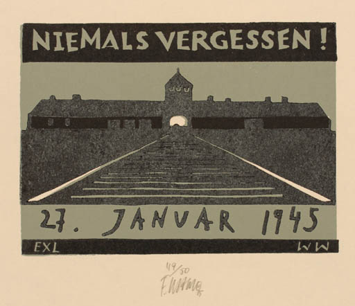 Exlibris by Frantz Wahle from Germany for Wolfgang Wissing - Military/War 