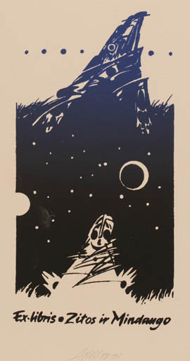 Exlibris by Algis Klisevicius from Lithuania for Zitos ir Mindango - Abstract 