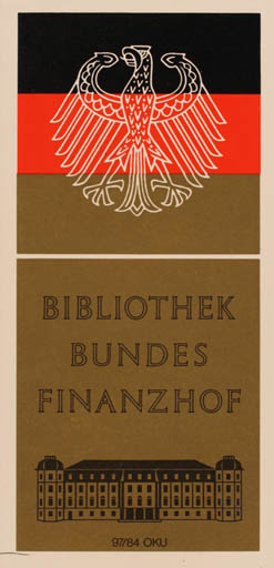 Exlibris by Otto Kuchenbauer from Germany for Bibliothek Bundes Finanzhof - Architecture 