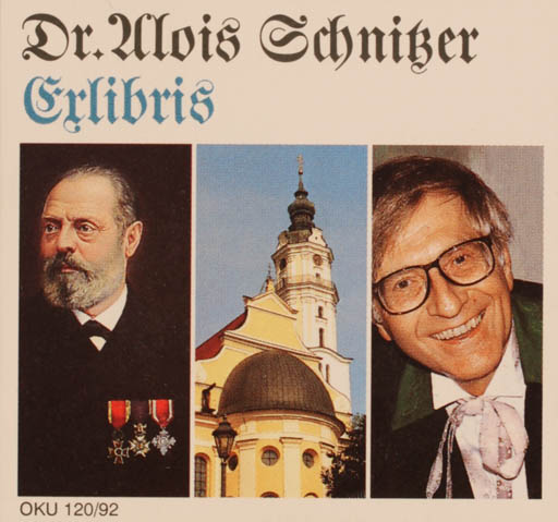 Exlibris by Otto Kuchenbauer from Germany for Ulois Schniber - Church Portrait 