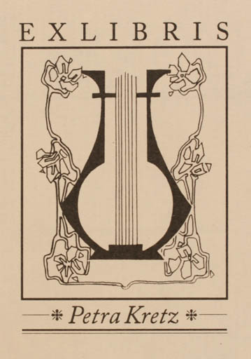 Exlibris by Peter Israel from Germany for Petra Kretz - Music 