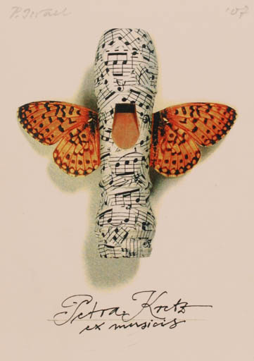 Exlibris by Peter Israel from Germany for Petra Kretz - Insect Music 