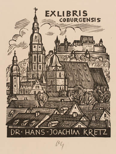 Exlibris by Herbert Off from Germany for ? ? - Castle/Palace City 